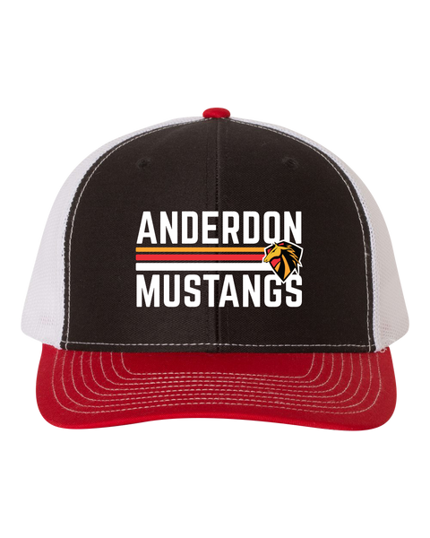 Anderdon Mustangs Snapback Trucker Cap with Embroidered Logo