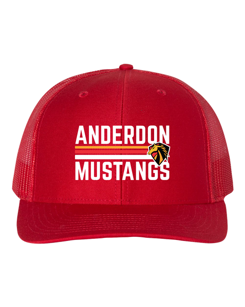 Anderdon Mustangs Snapback Trucker Cap with Embroidered Logo