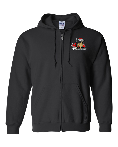 Bullmastiff Fanciers of Canada Adult Full-Zip Hooded Sweatshirt with Embroidered Logo