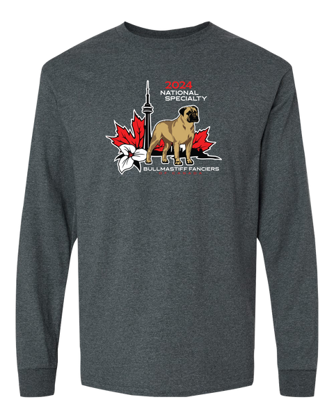 Bullmastiff Fanciers of Canada Adult Long Sleeve T-Shirt with Printed Logo