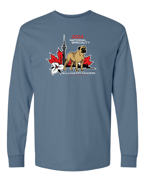 Bullmastiff Fanciers of Canada Adult Long Sleeve T-Shirt with Printed Logo