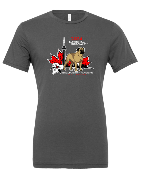 Bullmastiff Fanciers of Canada Adult Jersey T-Shirt with Printed Logo