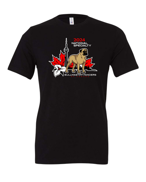 Bullmastiff Fanciers of Canada Adult Jersey T-Shirt with Printed Logo