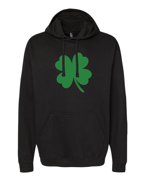 "4 Leaf Clover" Adult Fleece Crewneck with Printed Logo