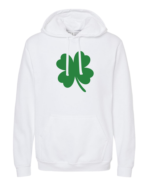 "4 Leaf Clover" Adult Fleece Crewneck with Printed Logo