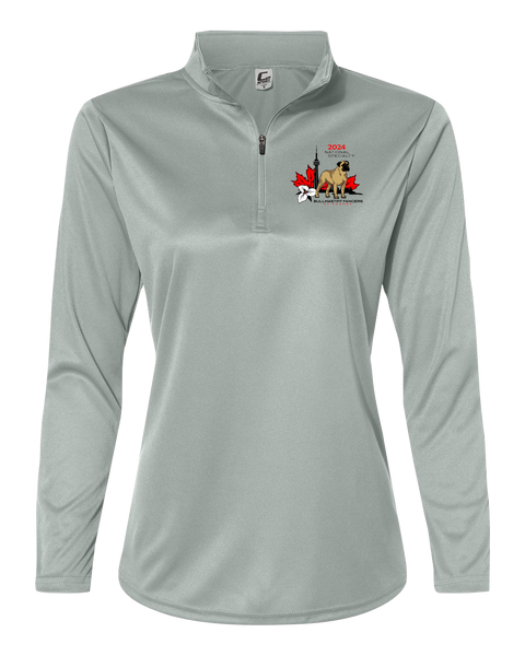 Bullmastiff Fanciers of Canada Ladies' Quarter-Zip Pullover with Printed Logo