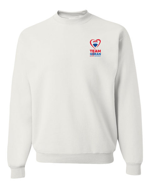 Team Goran Adult Crewneck Sweatshirt with Left Chest Printed Logo