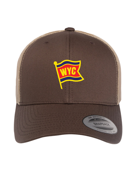 Windsor Yacht Club Flag Adult Retro Trucker Cap with Embroidered Logo