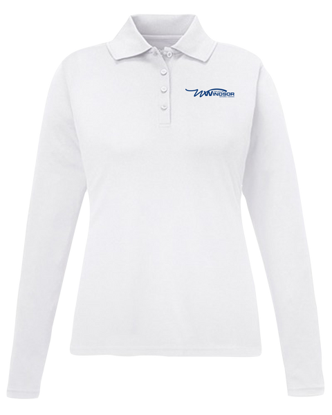 City of Windsor Ladies' Pinnacle Performance Long-Sleeve Piqué Polo with Printed Logo