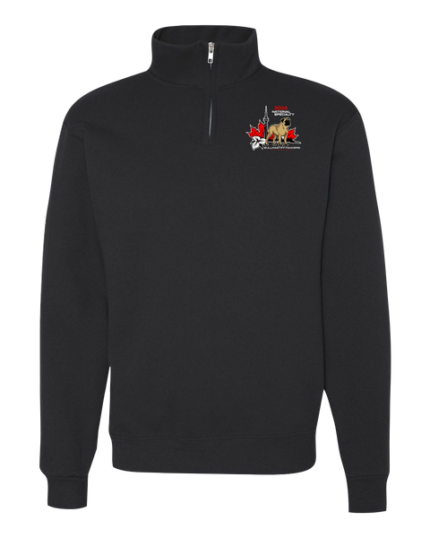 Bullmastiff Fanciers of Canada Adult Cadet Collar Quarter-Zip Sweatshirt with Embroidered Logo