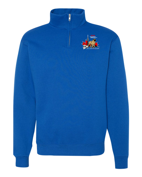 Bullmastiff Fanciers of Canada Adult Cadet Collar Quarter-Zip Sweatshirt with Embroidered Logo