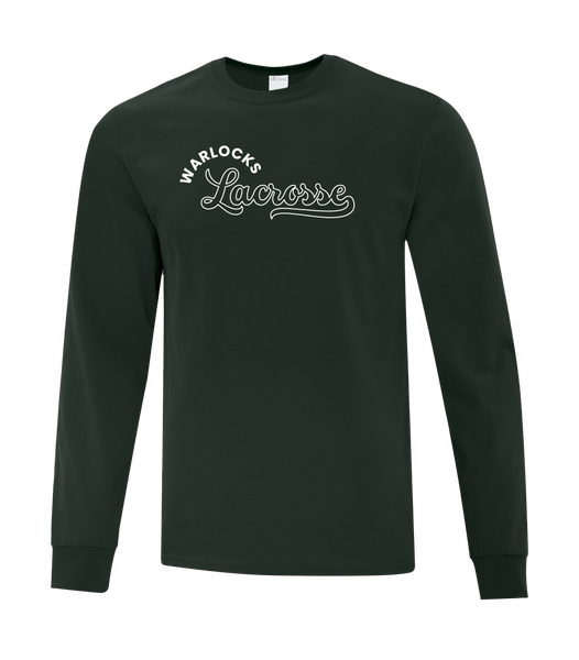 Warlocks Lacrosse Script Adult Cotton Long Sleeve