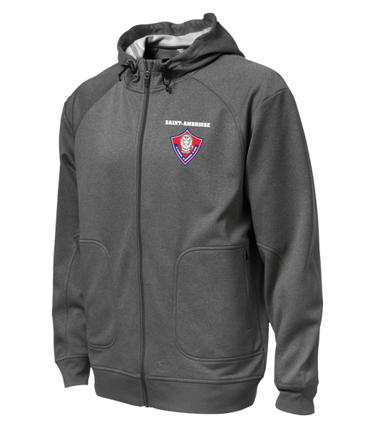 Saint Ambroise Adult Hooded Yoga jacket with Embroidered Logo