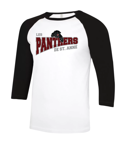 St. Anne Panthers Youth Two Toned Baseball T-Shirt with Printed Logo