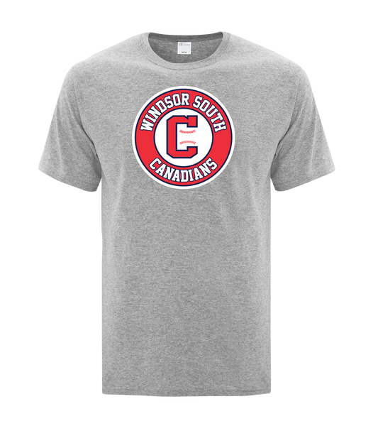 Windsor South Canadians Adult Cotton T-Shirt with Printed logo