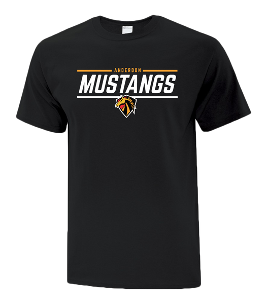 Anderdon Mustangs Italic Youth Cotton T-Shirt with Printed logo