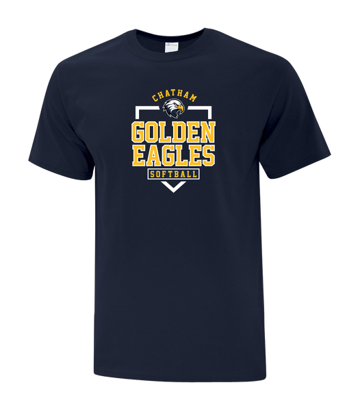 Chatham Golden Eagles Youth Cotton T-Shirt with Printed logo