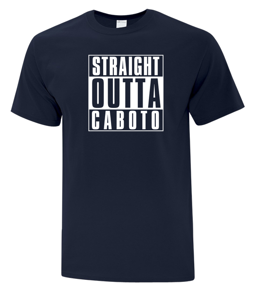 "Straight Outta Caboto" Youth Cotton T-Shirt with Printed logo