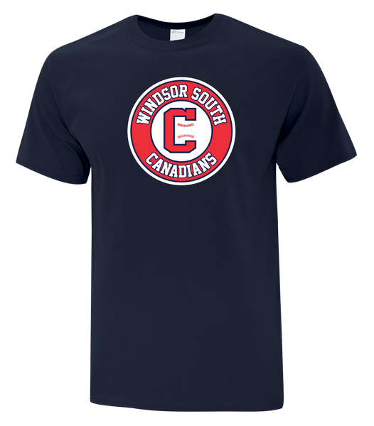 Windsor South Canadians Adult Cotton T-Shirt with Printed logo