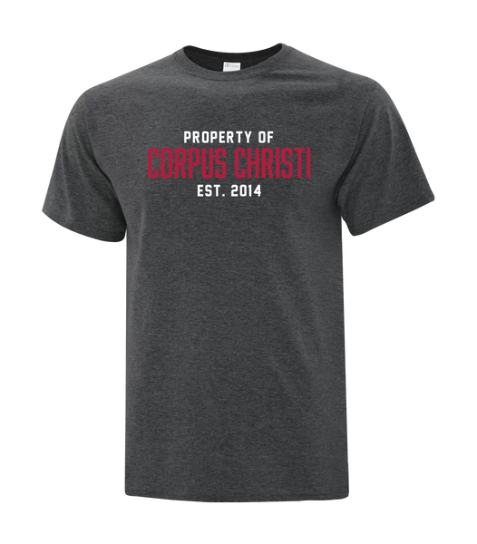 "Property of Corpus Christi" Youth Cotton Short Sleeve with Printed Logo