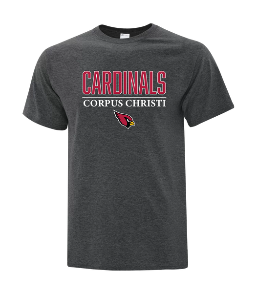 Corpus Christi 'Cardinals' Youth Cotton Short Sleeve with Printed Logo