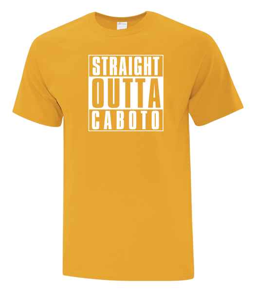 "Straight Outta Caboto" Adult Cotton T-Shirt with Printed logo