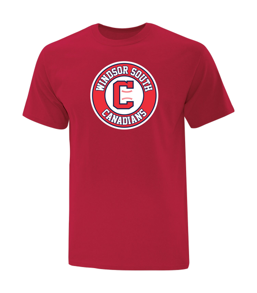 Windsor South Canadians Adult Cotton T-Shirt with Printed logo