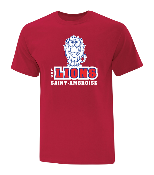 Saint Ambroise Les Lions Youth Cotton T-Shirt with Printed logo