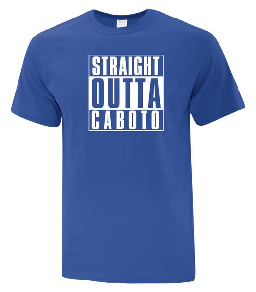 "Straight Outta Caboto" Youth Cotton T-Shirt with Printed logo