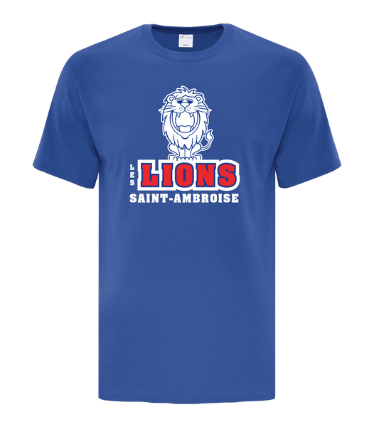 Saint Ambroise Les Lions Youth Cotton T-Shirt with Printed logo