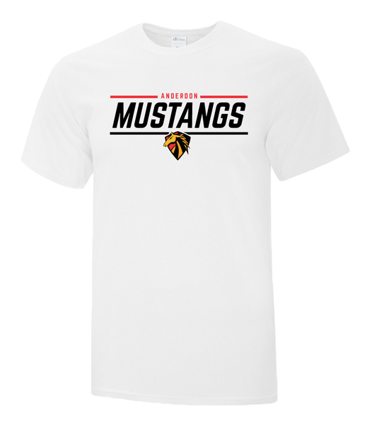 Anderdon Mustangs Italic Youth Cotton T-Shirt with Printed logo