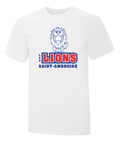 Saint Ambroise Les Lions Youth Cotton T-Shirt with Printed logo