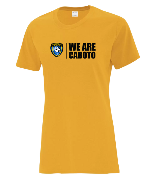 "We Are Caboto" Ladies Cotton T-Shirt with Printed logo