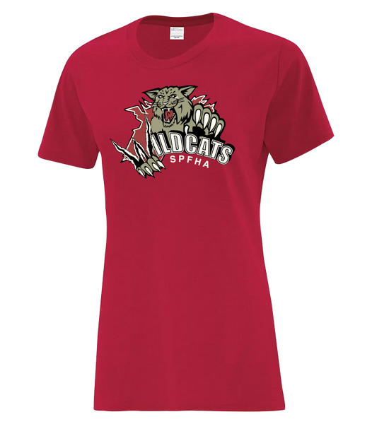 Wildcats SPFHA Ladies Cotton T-Shirt with Printed Logo