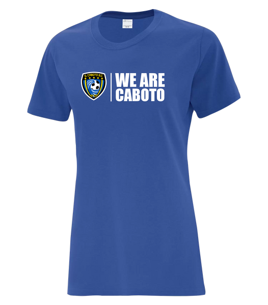 "We Are Caboto" Ladies Cotton T-Shirt with Printed logo