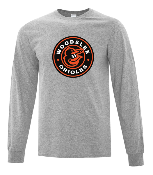 Woodslee Orioles Adult Cotton Long Sleeve with Printed Logo