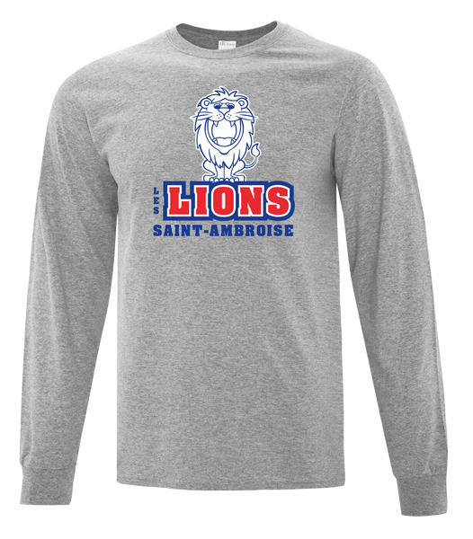 Saint Ambroise Les Lions Adult Cotton Long Sleeve with Printed logo
