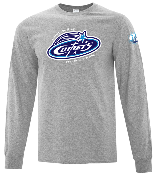 Comets Adult Cotton Long Sleeve with Printed Logo