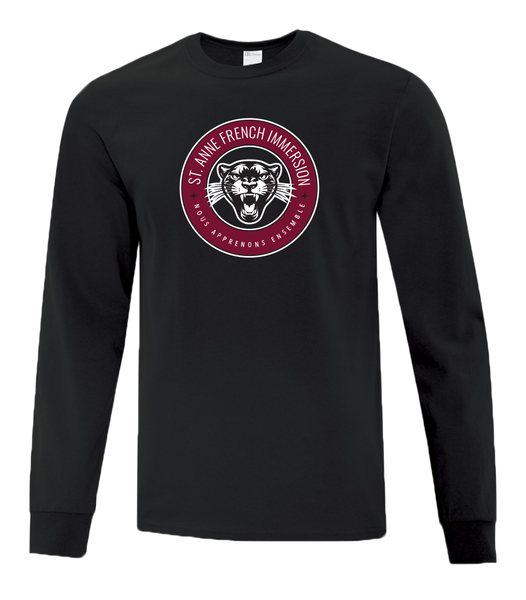 St. Anne French Immersion Adult Cotton Long Sleeve with Printed Logo