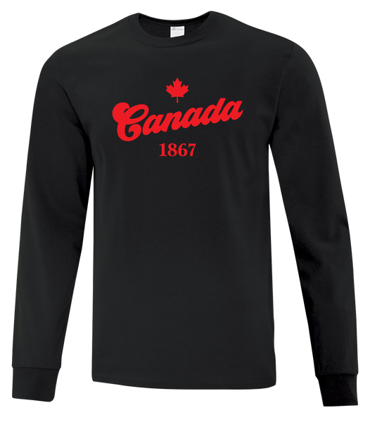 "Canada 1867" Adult Cotton Long Sleeve with Printed Logo