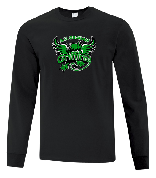 Griffins Youth Cotton Long Sleeve with Printed Logo