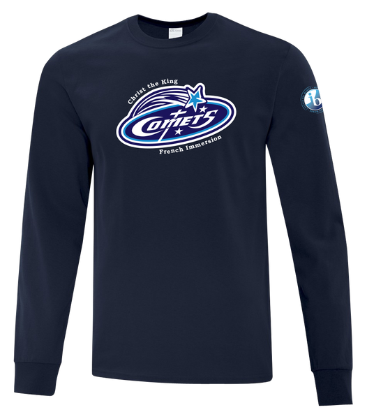 Comets Youth Cotton Long Sleeve with Printed Logo