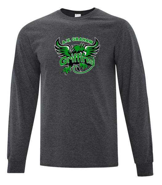 Griffins Youth Cotton Long Sleeve with Printed Logo