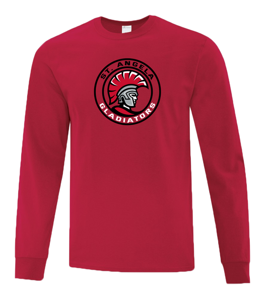 S. Angela Gladiators Adult Cotton Long Sleeve with Printed Logo