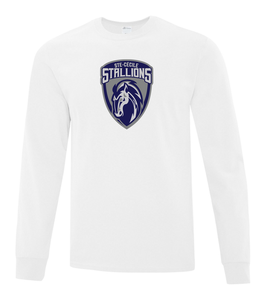 Ste. Cécile Stallions Youth Cotton Long Sleeve with Printed Logo