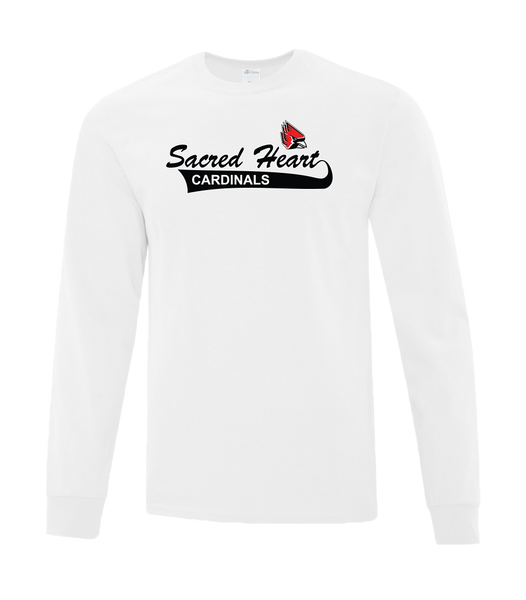 Scared Heart Adult Cotton Long Sleeve with Printed Logo