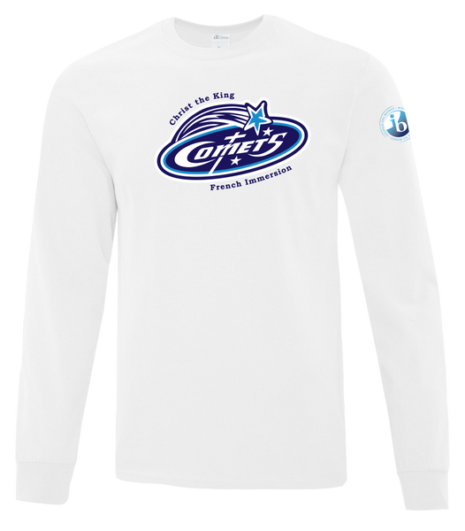 Comets Adult Cotton Long Sleeve with Printed Logo