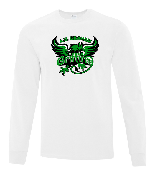 Griffins Youth Cotton Long Sleeve with Printed Logo