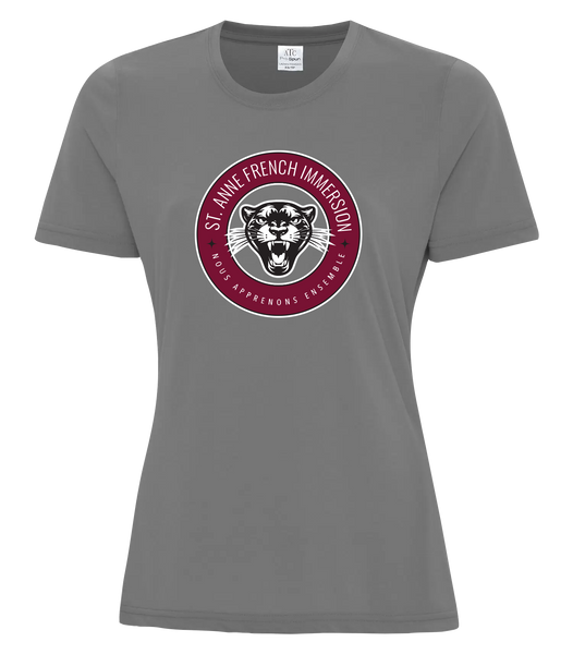 St. Anne French Immersion Ladies Cotton T-Shirt with Printed logo