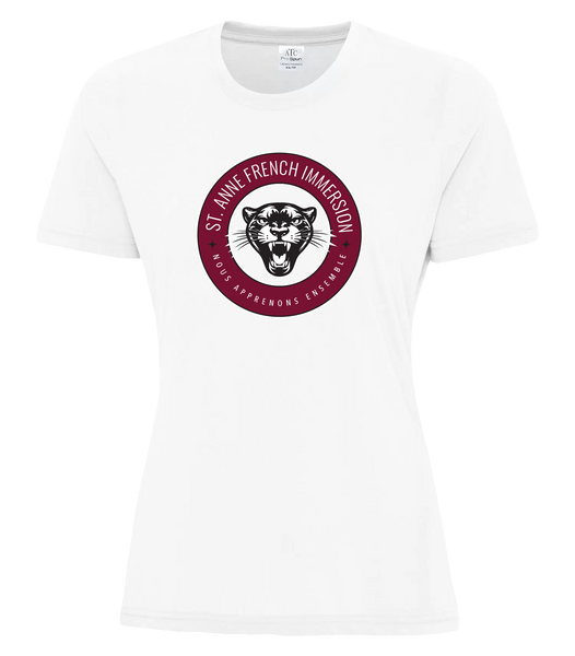 St. Anne French Immersion Ladies Cotton T-Shirt with Printed logo